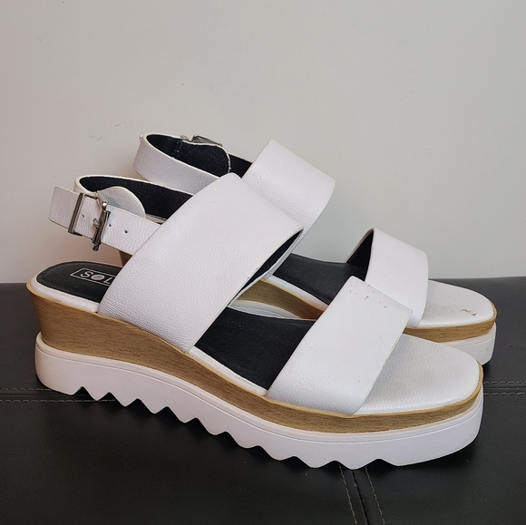SOL SANA - White Leather Platform Sandal - Picture 9 of 16